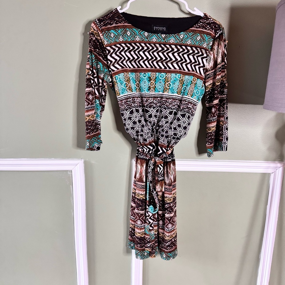 Enfocus studio size 4 Patterned Multicolor Dress